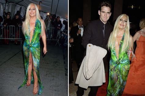 who wore the green versace dress first|donatella Versace dress.